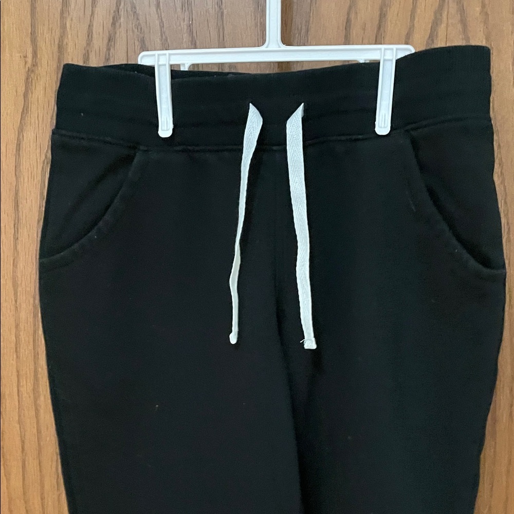 Cat & Jack UEC Size Large (10/12) Black Kids Sweatpants Joggers White Drawstring - Picture 2 of 8